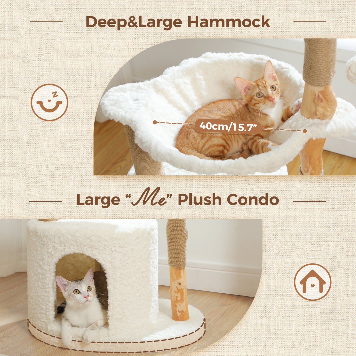 PAWZ Road | 102cm Tiragriffi di Legno puro