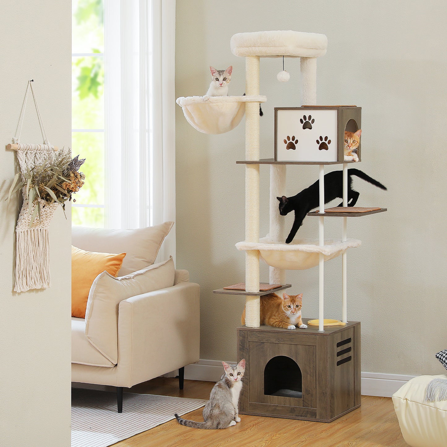 PAWZ Road | 190cm Tiragriffi XXL di Legno
