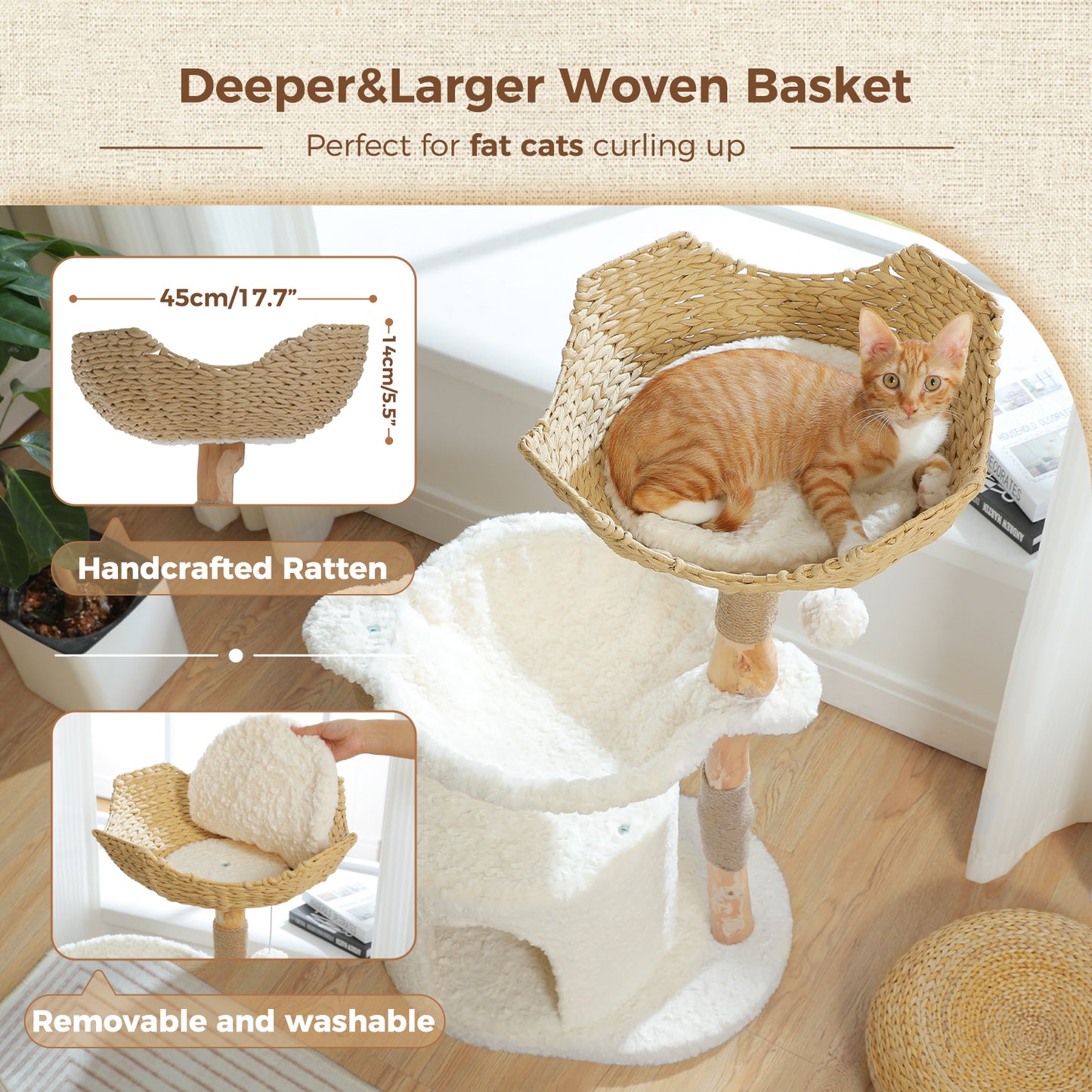PAWZ Road | 102cm Tiragriffi di Legno puro