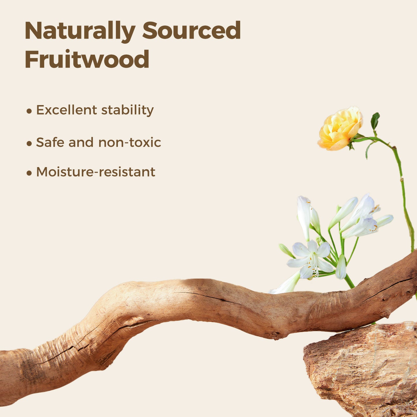 PAWZ Road | 90cm Albero con Tiragriffi per Gatti di legno puro a forma di fiore