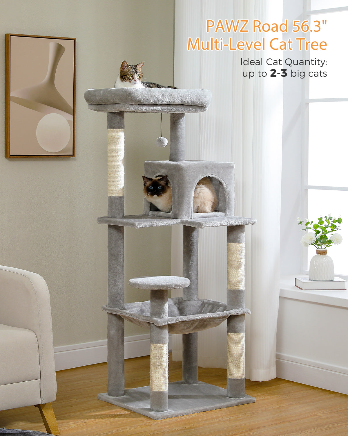 PAWZ Road | 140cm Tiragraffi a quattro piani