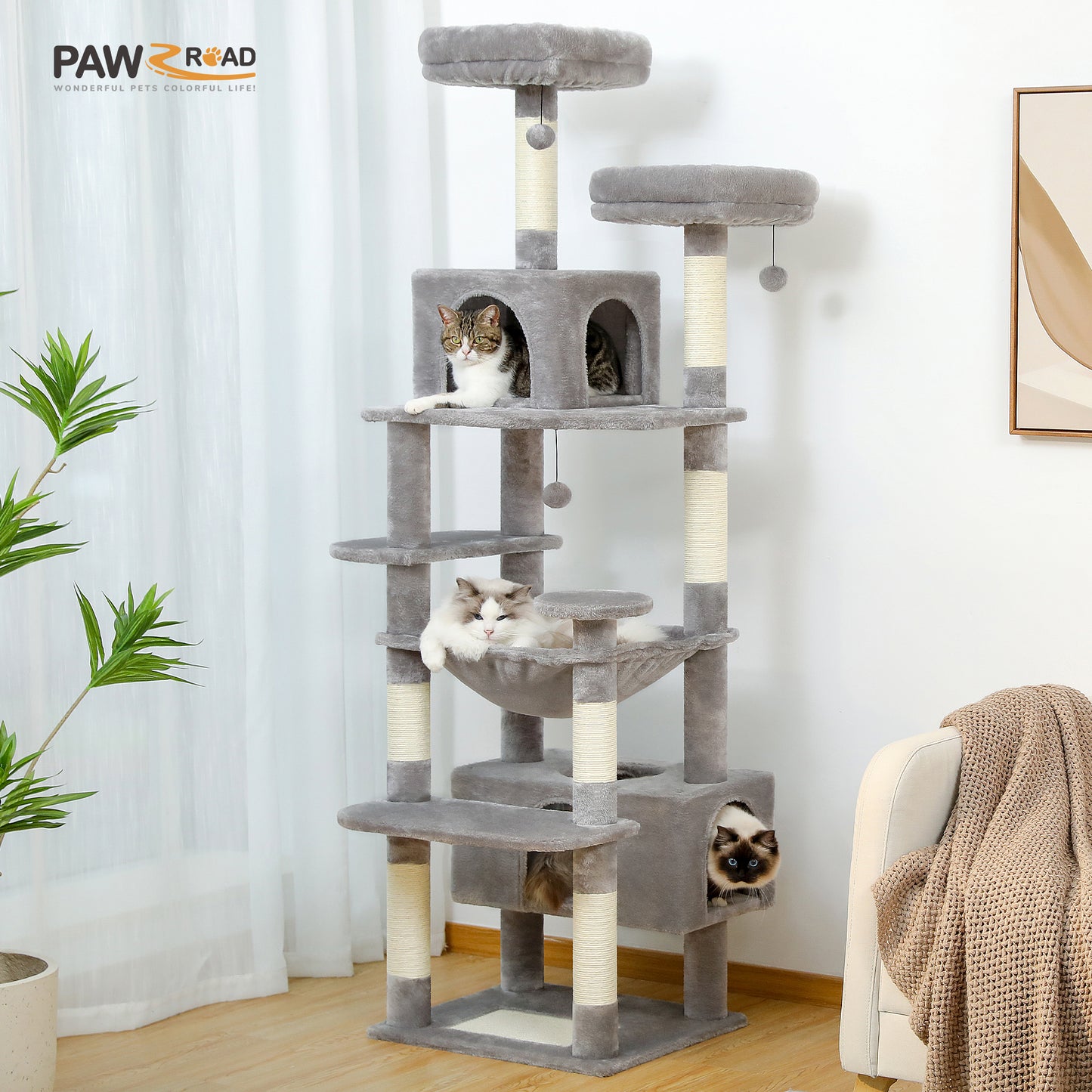 PAWZ Road | 140cm Tiragraffi con amaca XXL