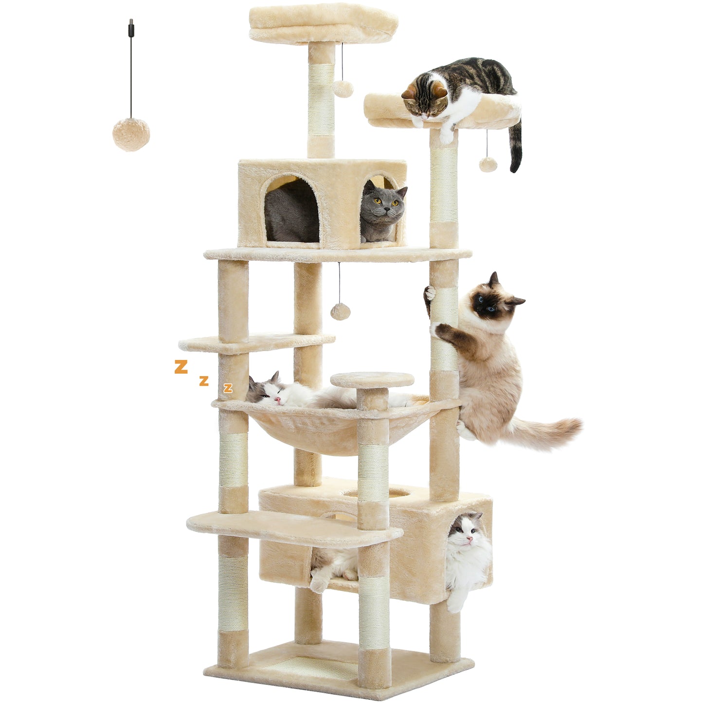 PAWZ Road | 140cm Tiragraffi con amaca XXL