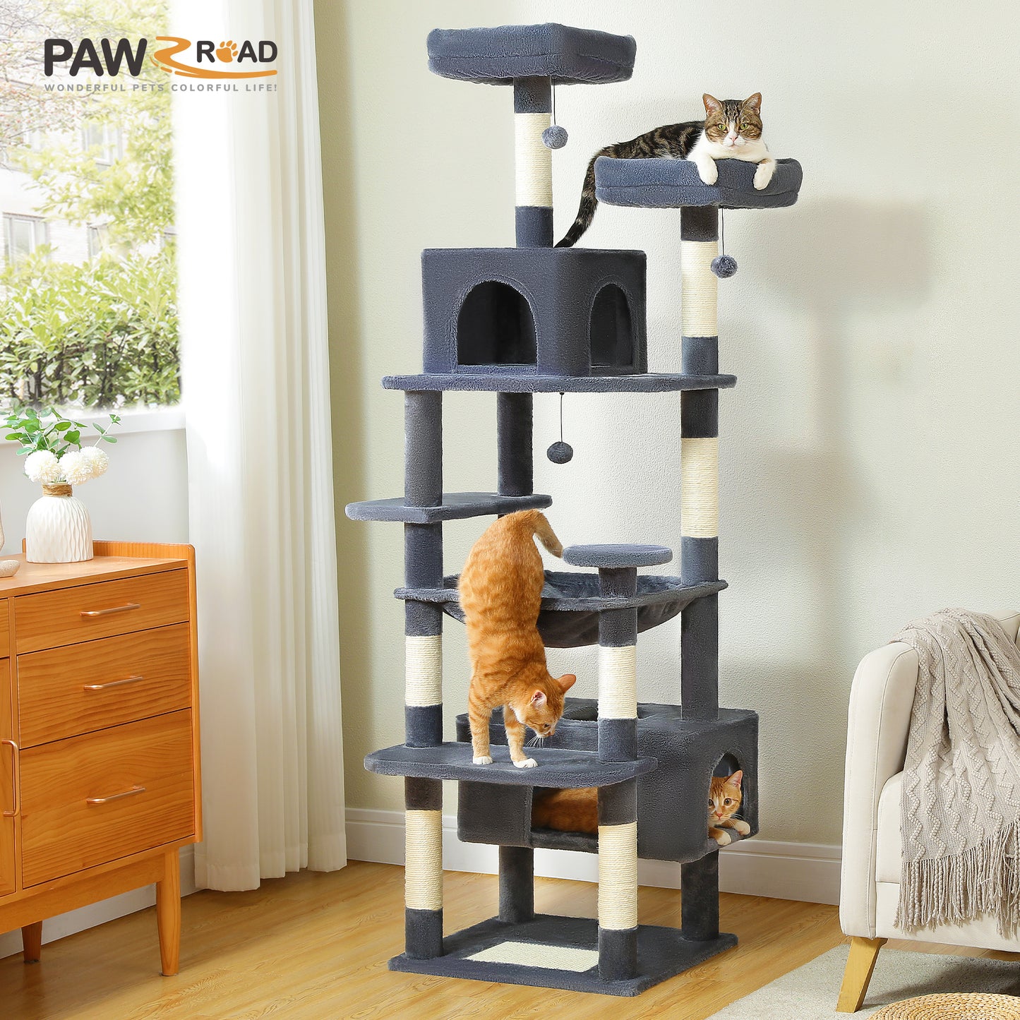 PAWZ Road | 140cm Tiragraffi con amaca XXL