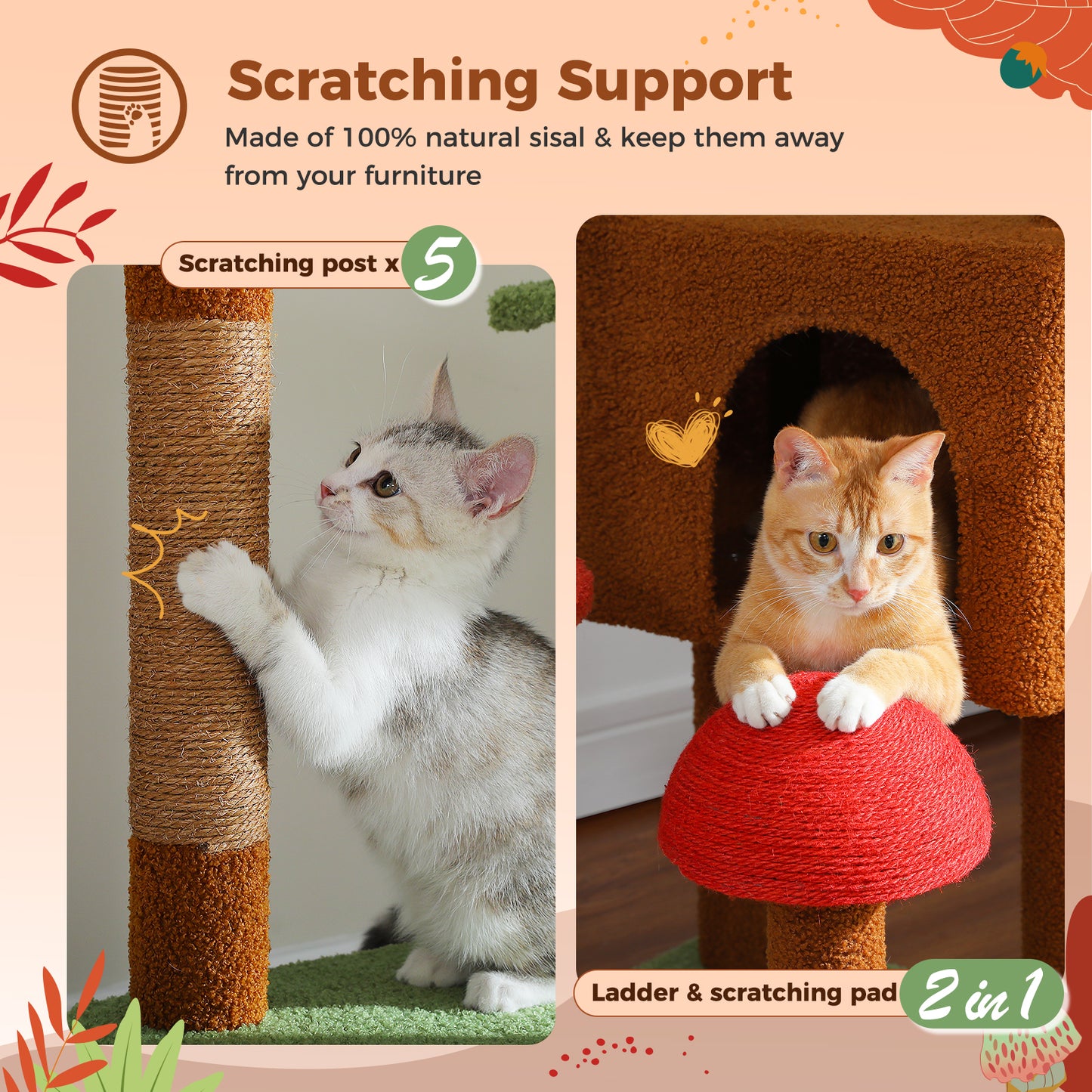 PAWZ Road | 230cm Tiragriffi estensibile al soffitto