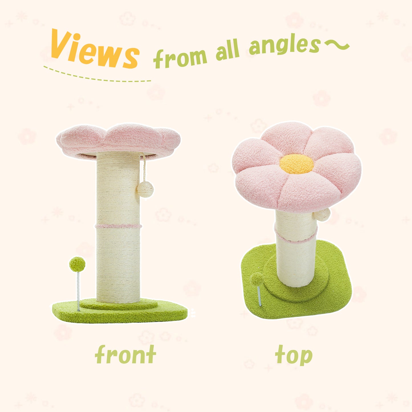 PAWZ Road | Tiragriffi a forma di fiore in sisal