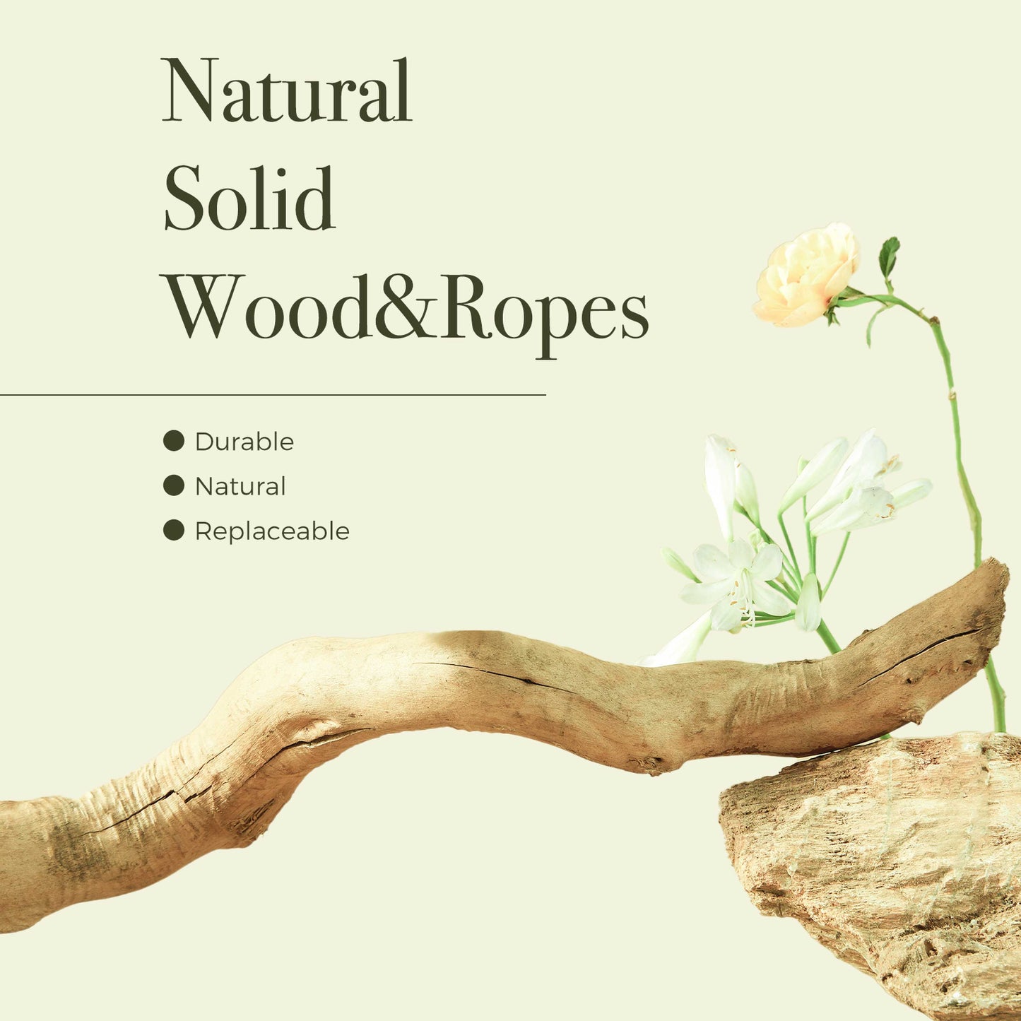 PAWZ Road | 150cm Albero con Tiragriffi per Gatti XXL di legno puro