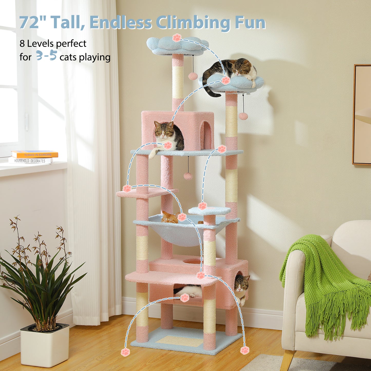 PAWZ Road | 140cm Tiragraffi con amaca XXL