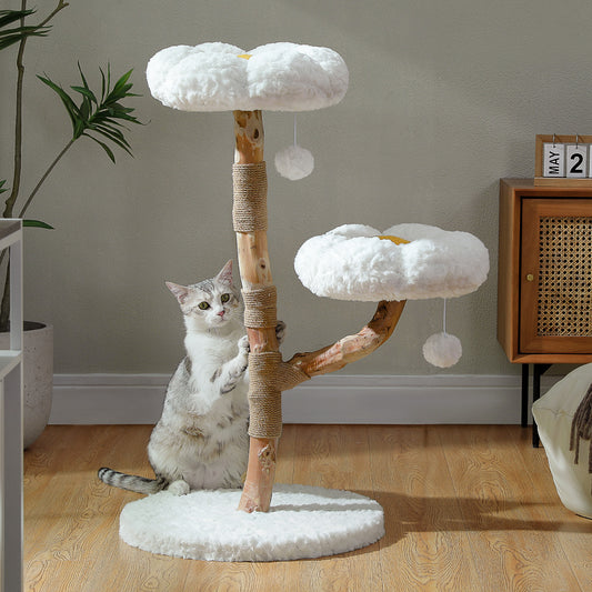 PAWZ Road | 90cm Tiragriffi di legno puro a forma di fiore