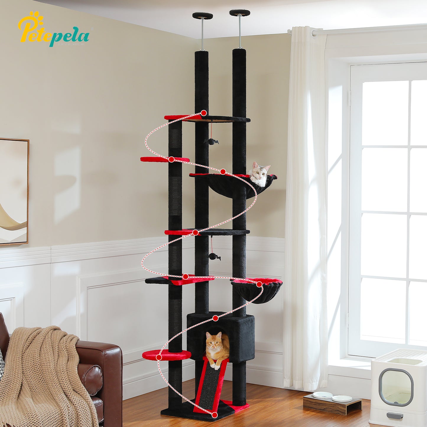 PAWZ Road | 230cm Tiragriffi estensibile al soffitto