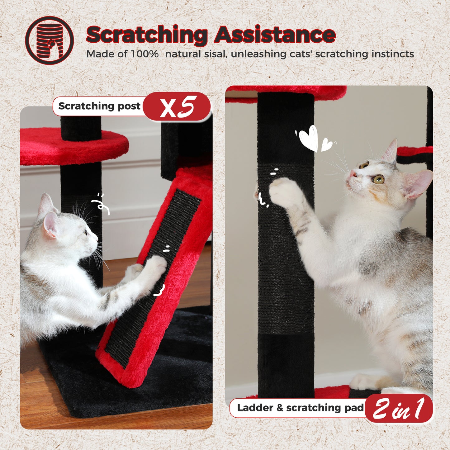 PAWZ Road | 230cm Tiragriffi estensibile al soffitto