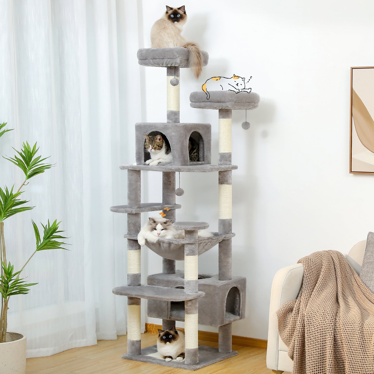 PAWZ Road | 140cm Tiragraffi con amaca XXL