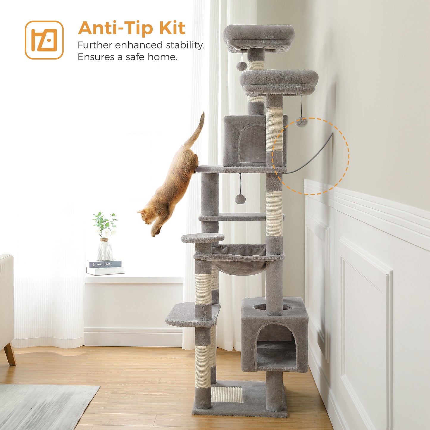 PAWZ Road | 140cm Tiragraffi con amaca XXL