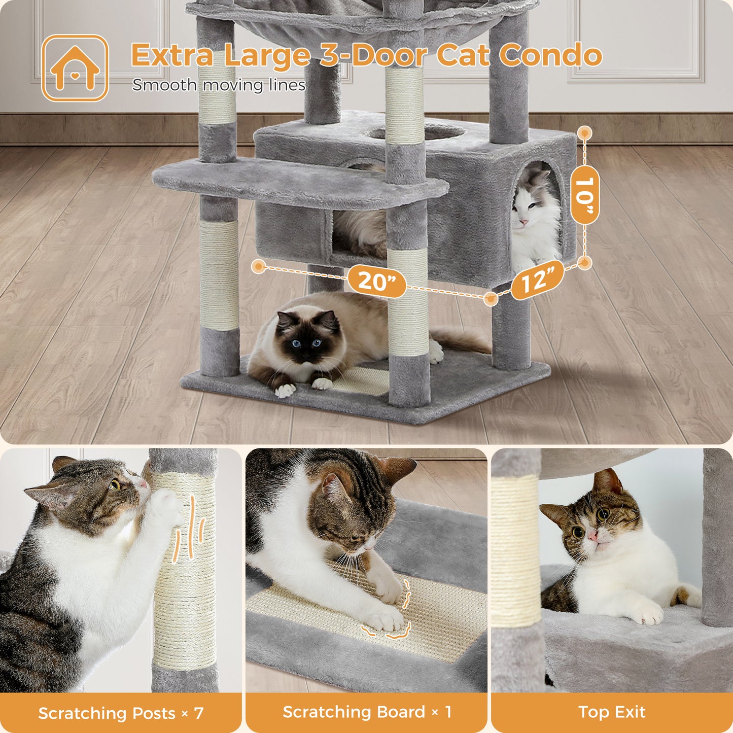 PAWZ Road | 140cm Tiragraffi con amaca XXL