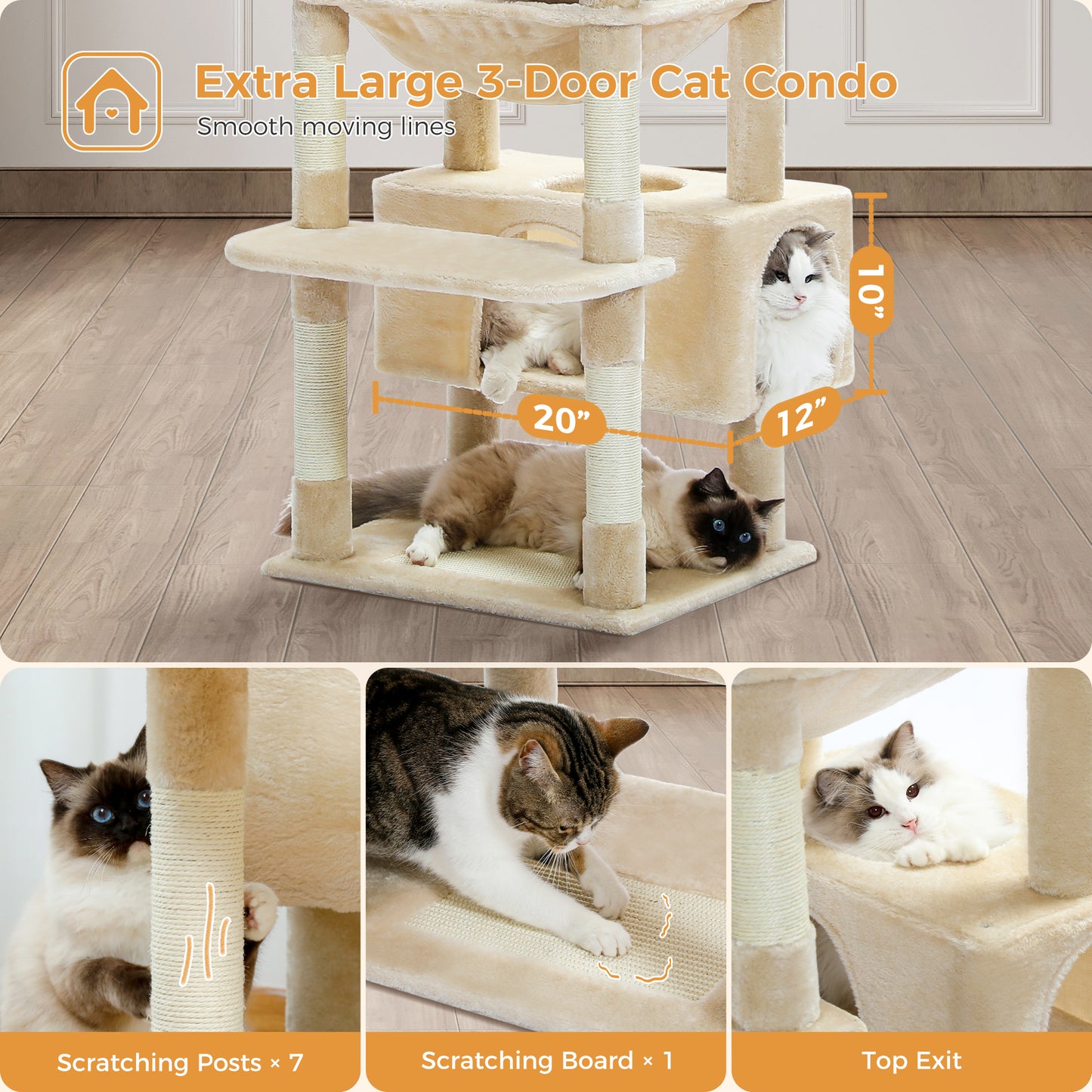 PAWZ Road | 140cm Tiragraffi con amaca XXL