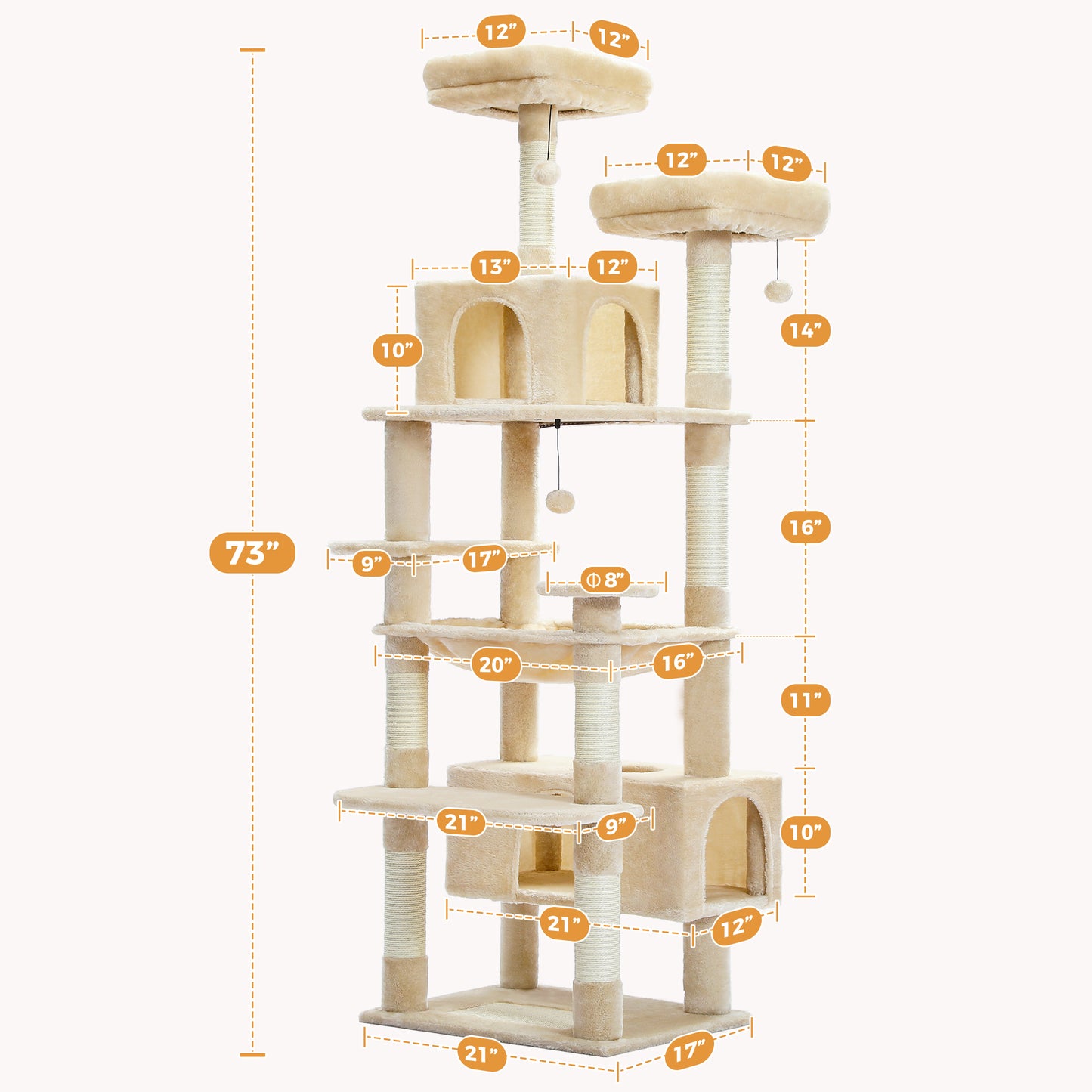 PAWZ Road | 140cm Tiragraffi con amaca XXL