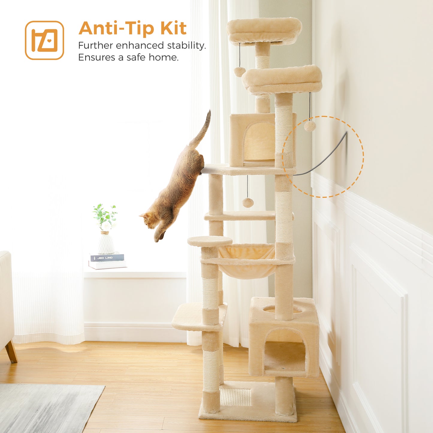 PAWZ Road | 140cm Tiragraffi con amaca XXL