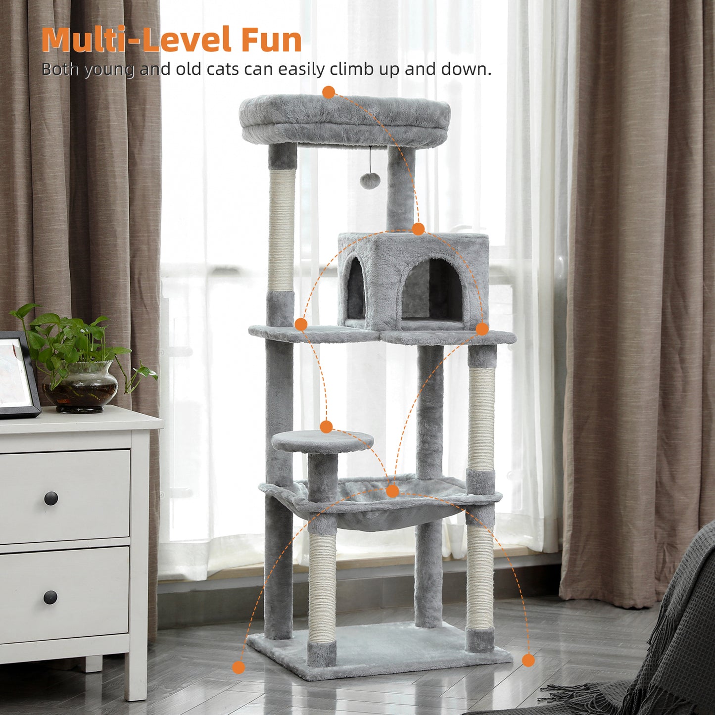 PAWZ Road | 140cm Tiragraffi a quattro piani