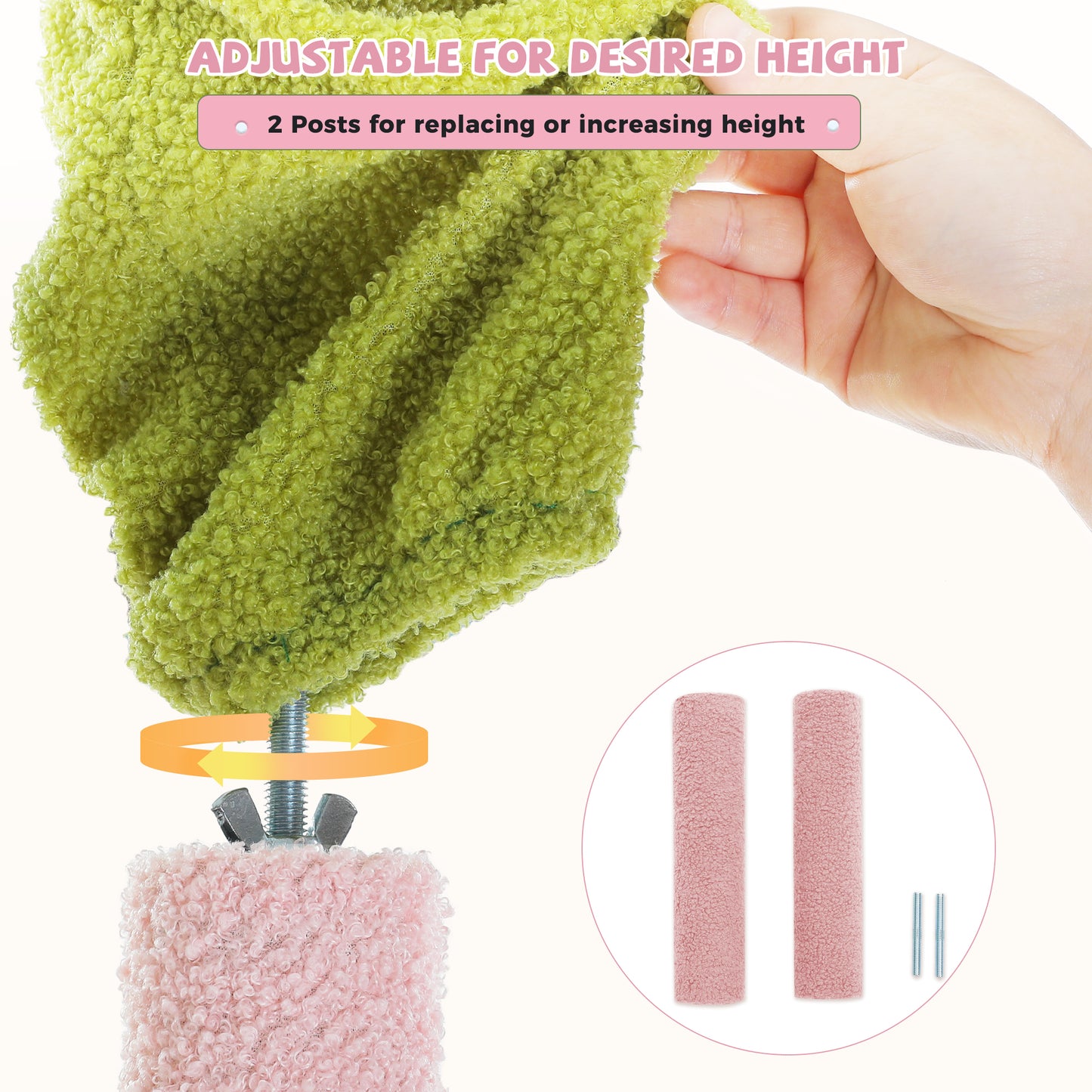 PAWZ Road | 210cm Albero di Tiragriffi per gatti con allungamento fino al soffitto