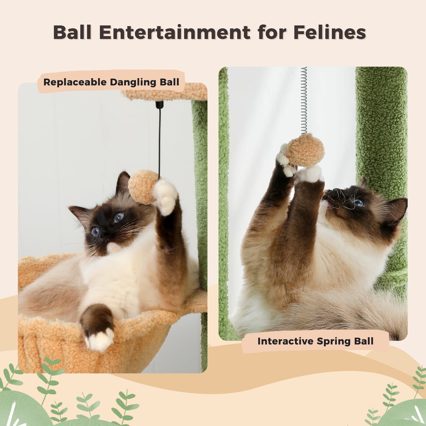 PAWZ Road | 210cm Albero di Tiragriffi per gatti con allungamento fino al soffitto