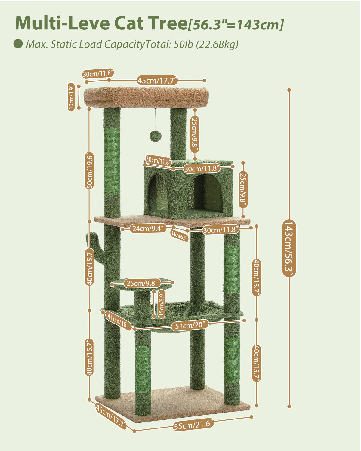 PAWZ Road | 140cm Tiragraffi a quattro piani