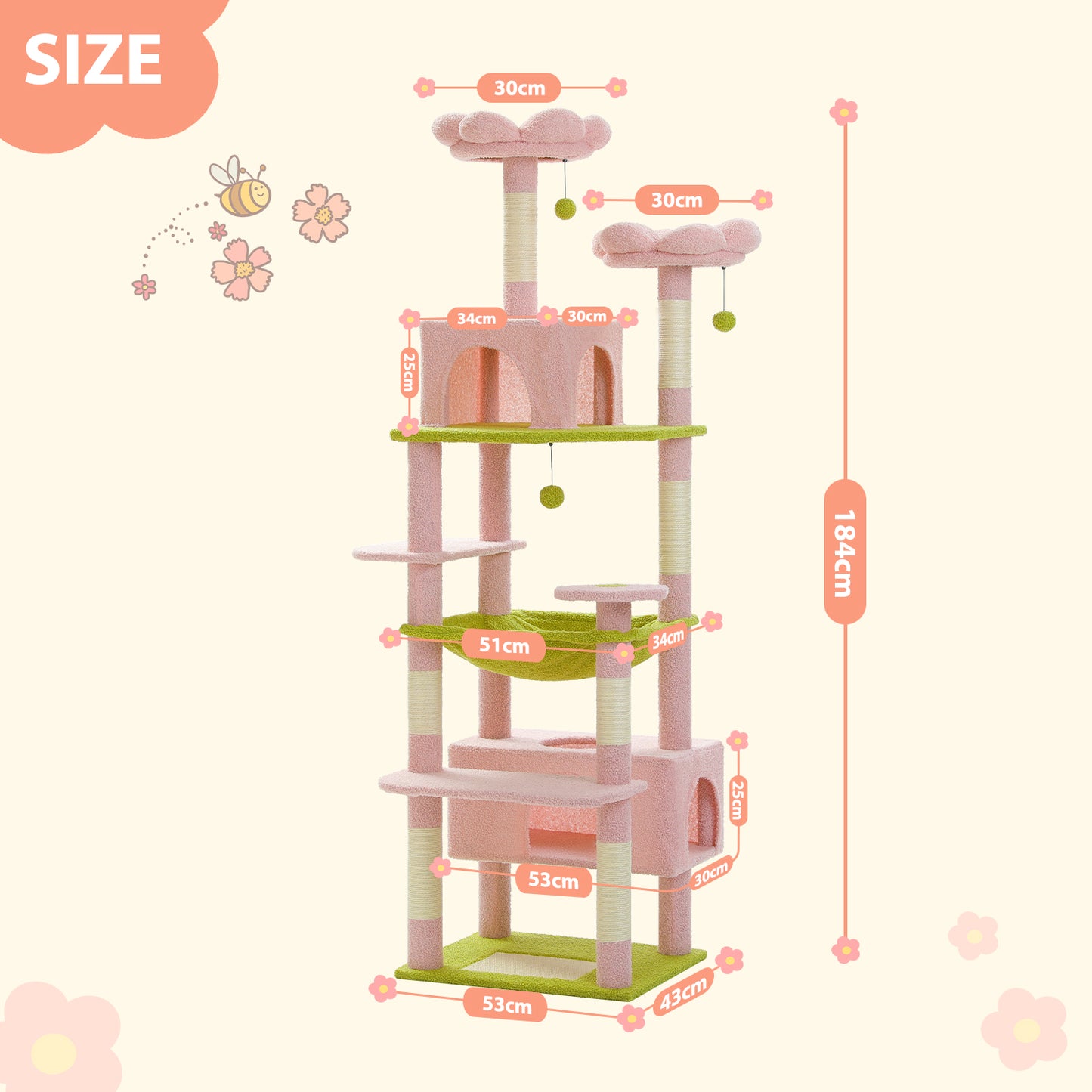 PAWZ Road | 140cm Tiragraffi con amaca XXL