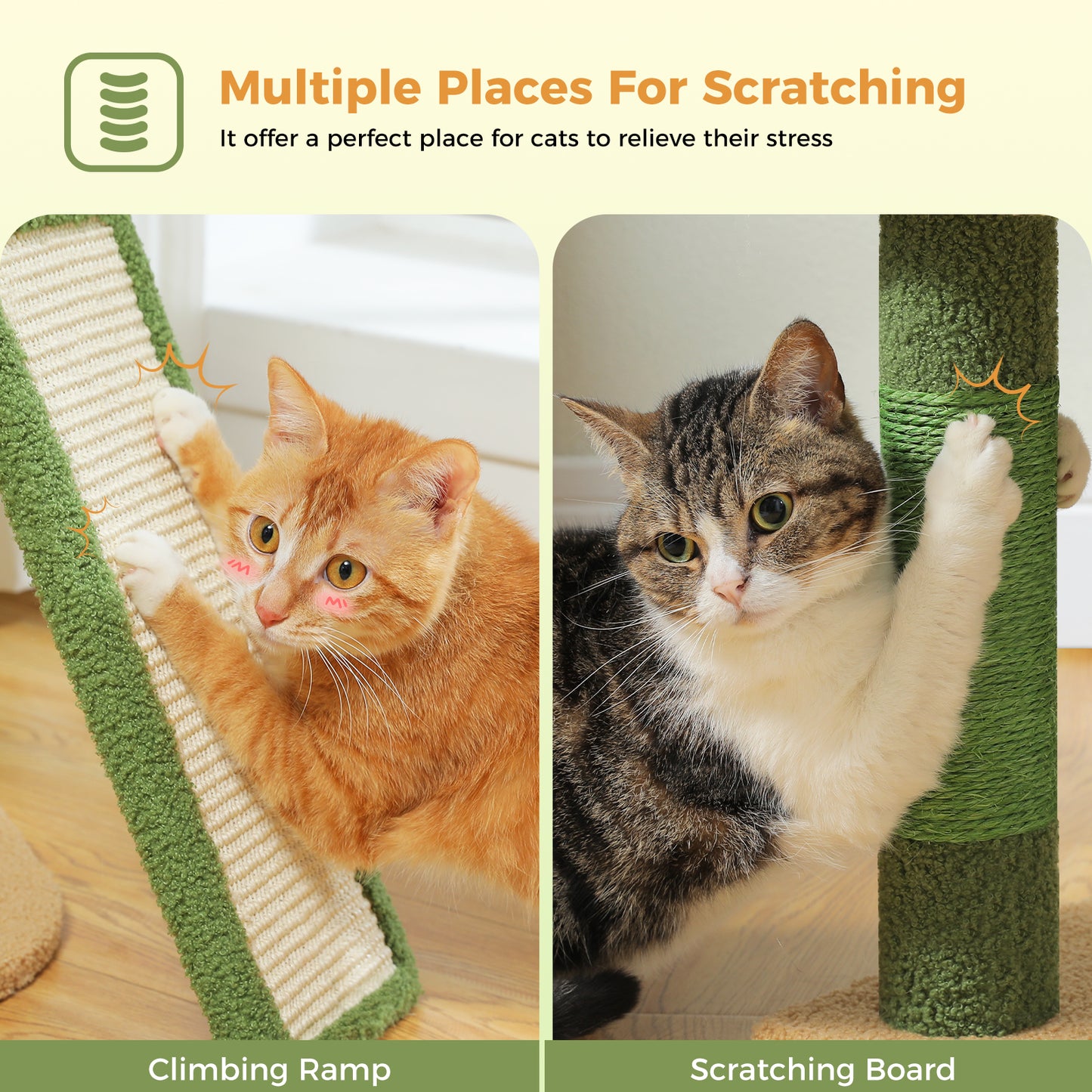 PAWZ Road | 105cm Albero di tiragriffi per gatti cactus serie