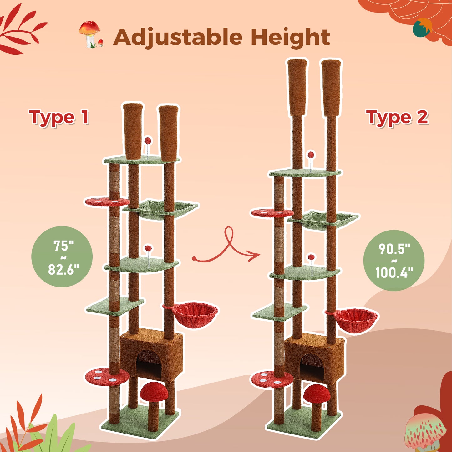 PAWZ Road | 230cm Tiragriffi estensibile al soffitto