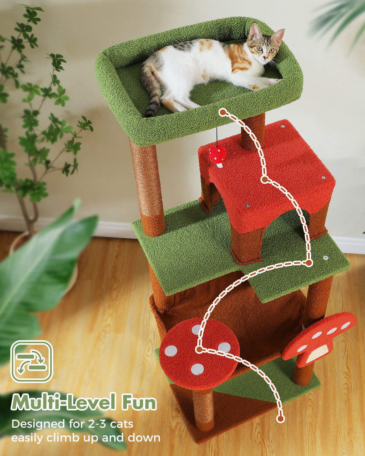 PAWZ Road | 140cm Tiragraffi a quattro piani