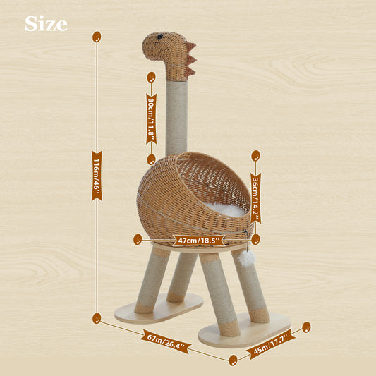 PAWZ Road | 115cm Tiragriffi a forma di dinosauro