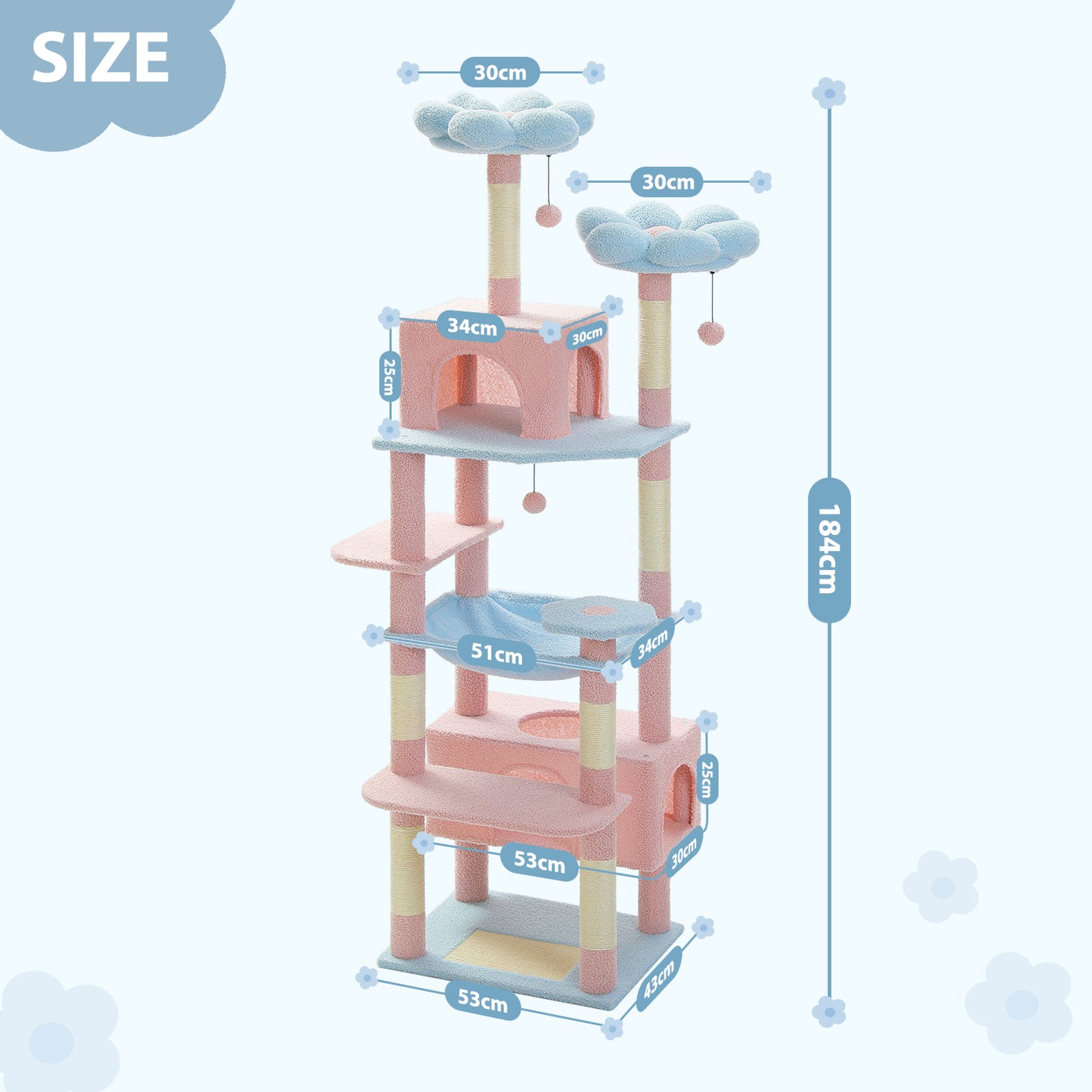 PAWZ Road | 140cm Tiragraffi con amaca XXL