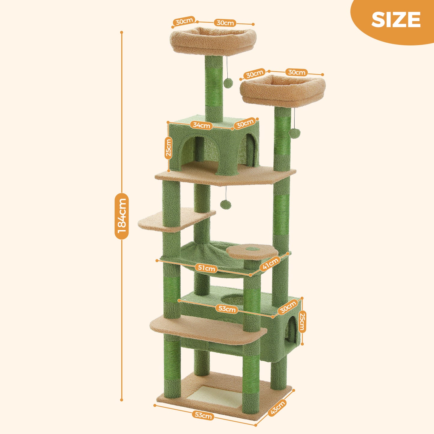 PAWZ Road | 140cm Tiragraffi con amaca XXL